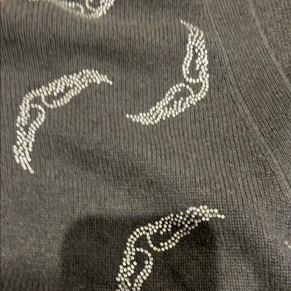 Zadig & Voltaire Gray Cardigan with Crescent Moon Pattern - Picture 6 of 9